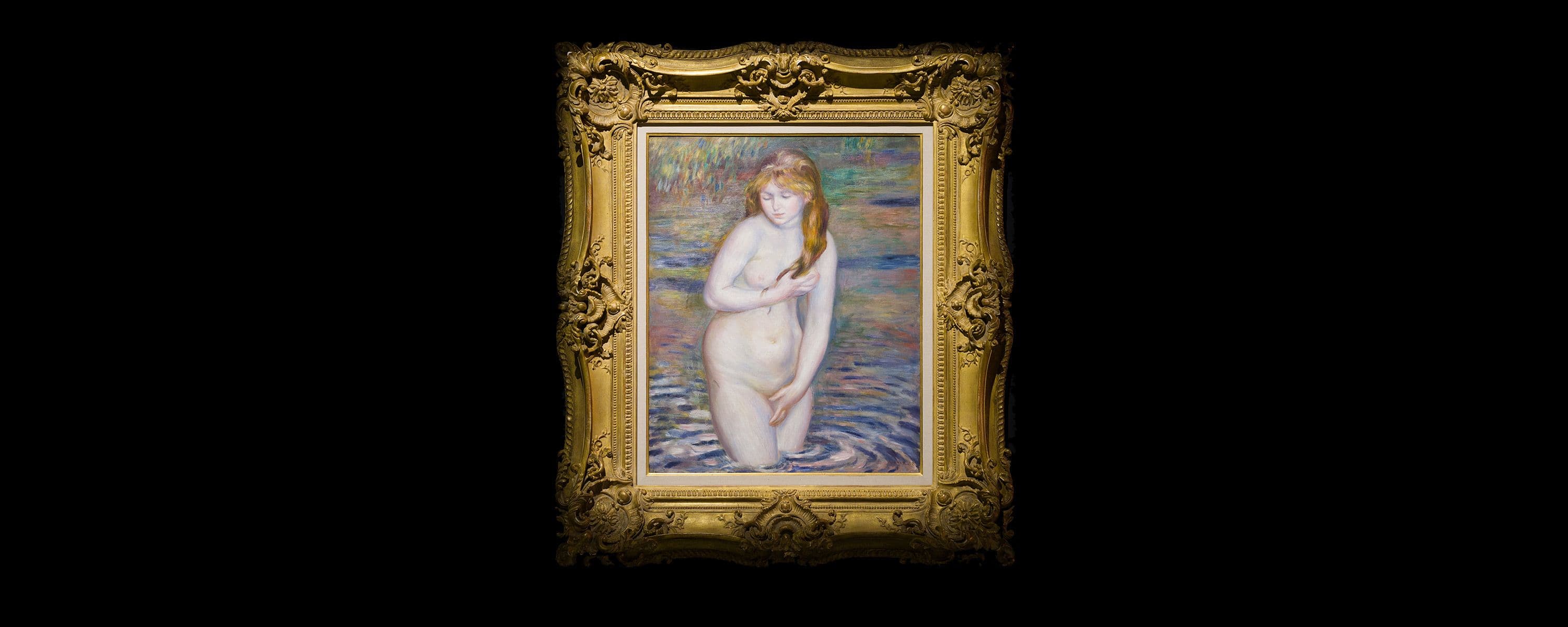 Jeune femme se baignant (Young woman bathing). Oil on canvas